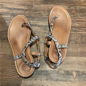 FIT FLOP SNAKE SKIN SANDALS EUC SIZE 7